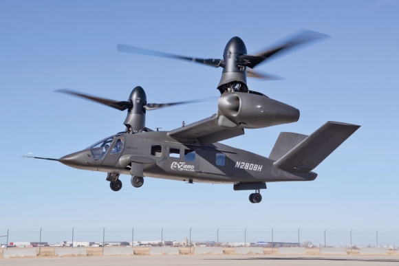 Экспериментальный конвертоплан Bell V-280 во время первого взлета и висения 18 декабря 2017 г. Фото: Bell Helicopter