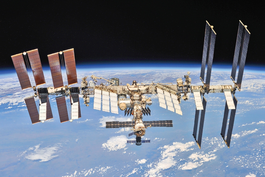 Конфигурация Международной космической станции по состоянию на октябрь 2018 г. На переднем плане – российский сегмент МКС. Фото: NASA/Роскосмос